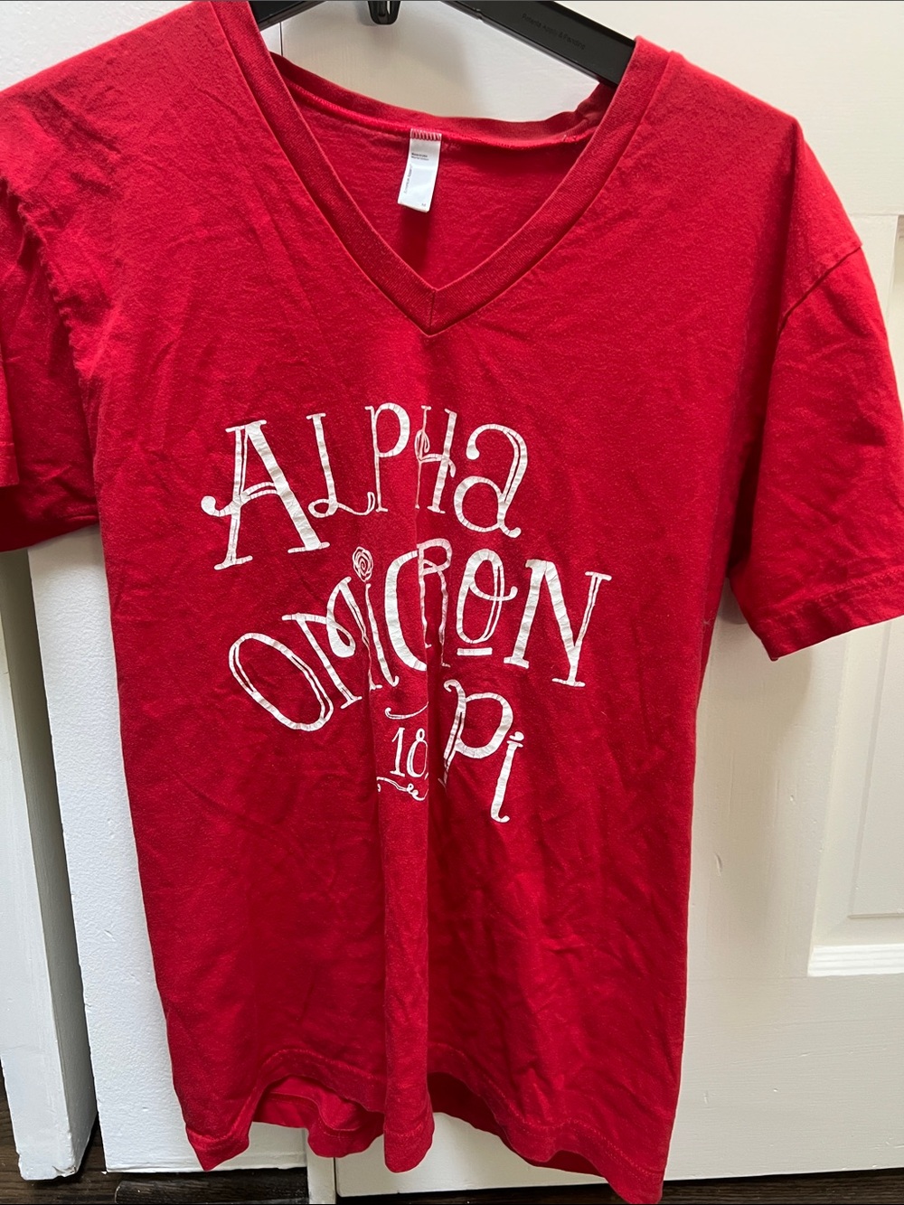 Alpha Omicron Pi AOII American Apparel Red Crewneck
